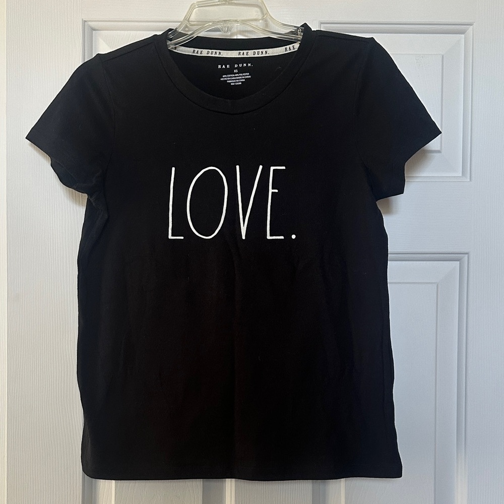 Rae Dunn Black 'Love' Short Sleeve Tee